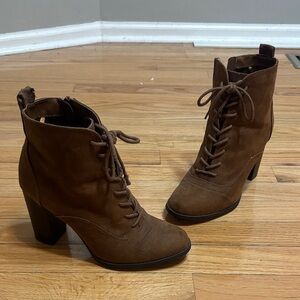 Express Brown Lace-Up Boots